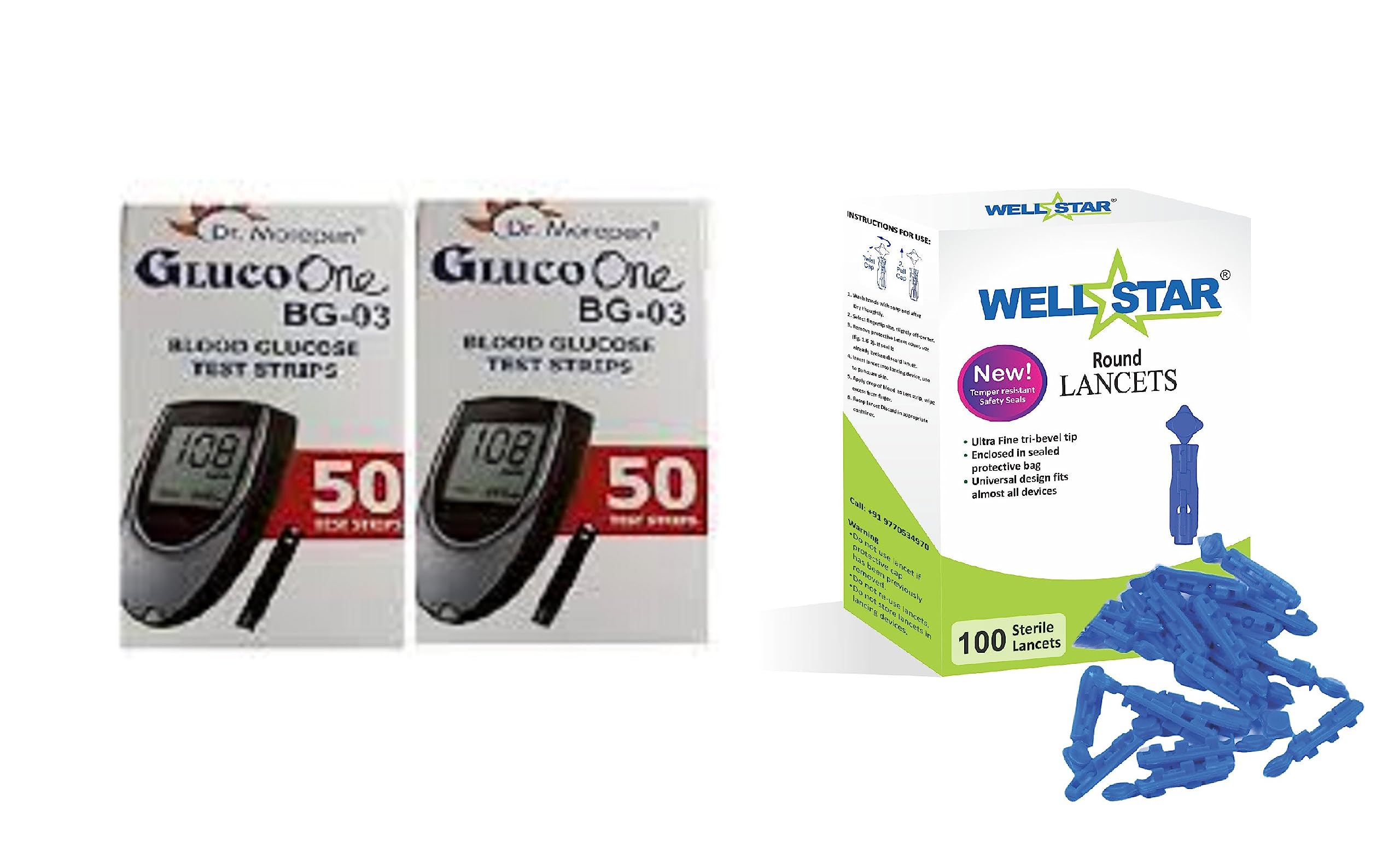 Wellstar 100 Round Glucometer Lancets with DR.MOREPEN BG-03 100 Test Strips (B0CBBK5YT6) Amazon Price History, Amazon Price Tracker