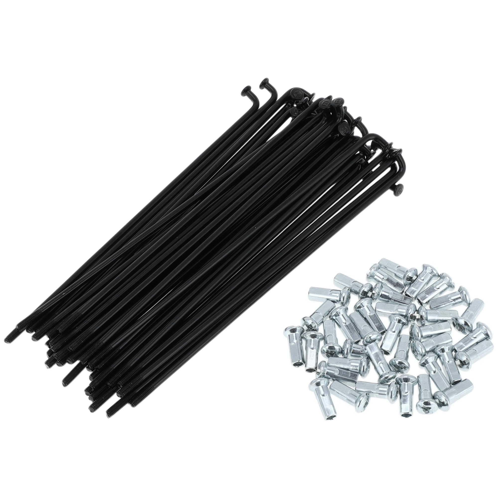 A ABSOPRO Bicycle Spokes 12G 136mm Length Bike Wheel Spokes Carbon Steel Black 1 Set