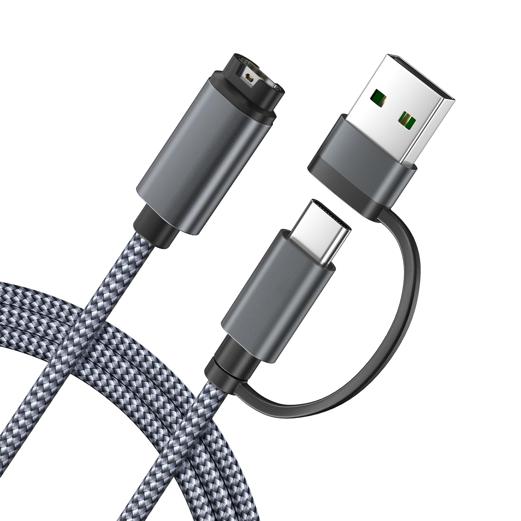 Itramax 2-in-1 USB-C Charger Cable for Garmin Watch Power Cord 4FT 1Pack | USB Charging f…