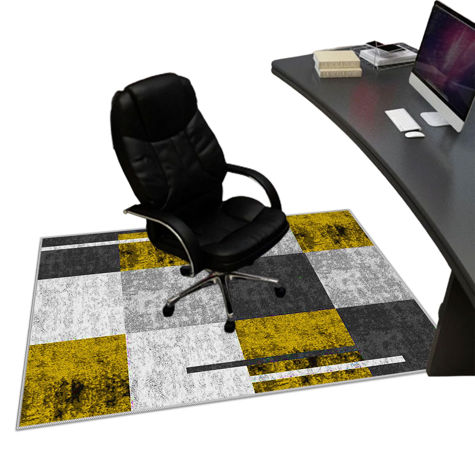 90 x 140 cm Alfombra para Silla de Oficina para Suelos Duros Parquet Laminado y Azulejos Alfombra Gaming Suelo, Alfombrilla Protector Suelo Silla Ruedas, Alfombras de Escritorio