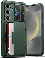 Vista 23 de ATATOO Funda para Samsung Galaxy S24 FE con tarjetero (almacena 4-5 tarjetas) [bloqueo RFID] y cubierta de cámara deslizante, protección de grado