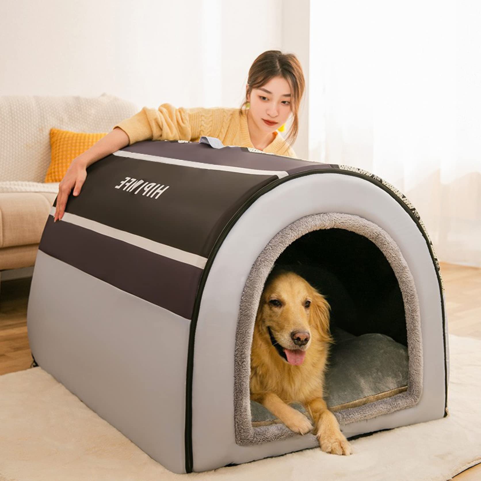 Amazon | ペットベッド ドーム型 ペットハウス 2way 犬 猫 室内