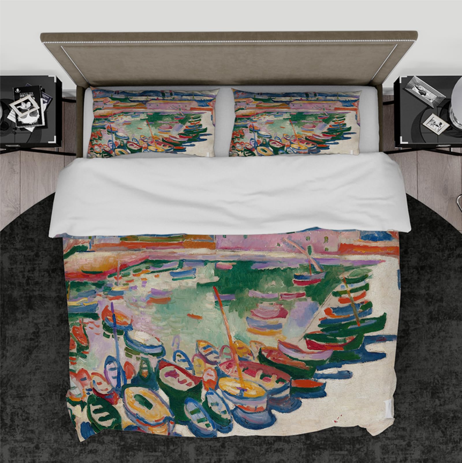 Housse de couette Georges Braque pour sublimer votre chambre avec un décor marin abstrait vert