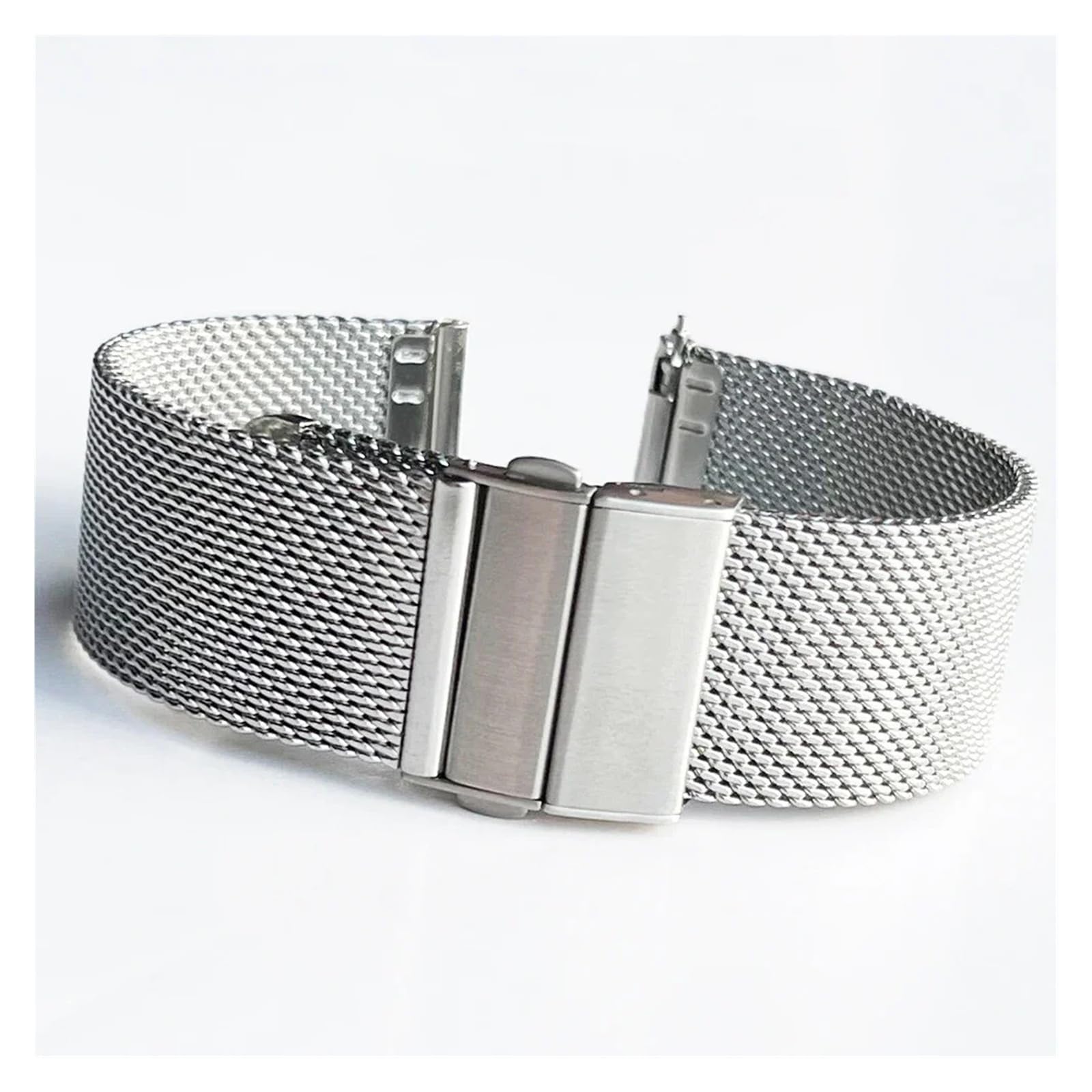 Générique NASUNJIA Bracelet De Montre Milanais En Acier Inoxydable Avec Boucle Déployante À Double Pression, 18 Mm, 20 Mm, 22 Mm, Accessoires
