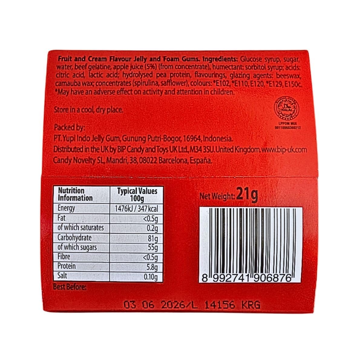 Happy Birthday Leckerli-Box | Gummizone leckere Pizza | lustige & fruchtige Pizza-förmige Gummibärchen (12 Boxen)