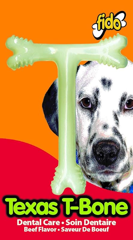 Brinquedo Mordedor para Cães Fido Texas T-Bone com Sabor de Carne T-820
