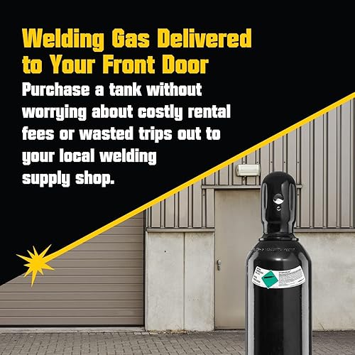 Miniatura 5 de PrimeWeld Botella de 75% argón 25% CO2 80CF  DOT 3AA  Válvula CGA 580 de EE. UU.  La mejor mezcla de gas para soldadura MIG  Cilindros completos y
