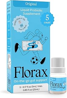 Liquid Probiotic - On-The-go Gut Support for Women, Men, and Children - Vegan, Gluten Free, Lactose Free, Soy Free and Preservative Free - Original Flavor - 5 Vials