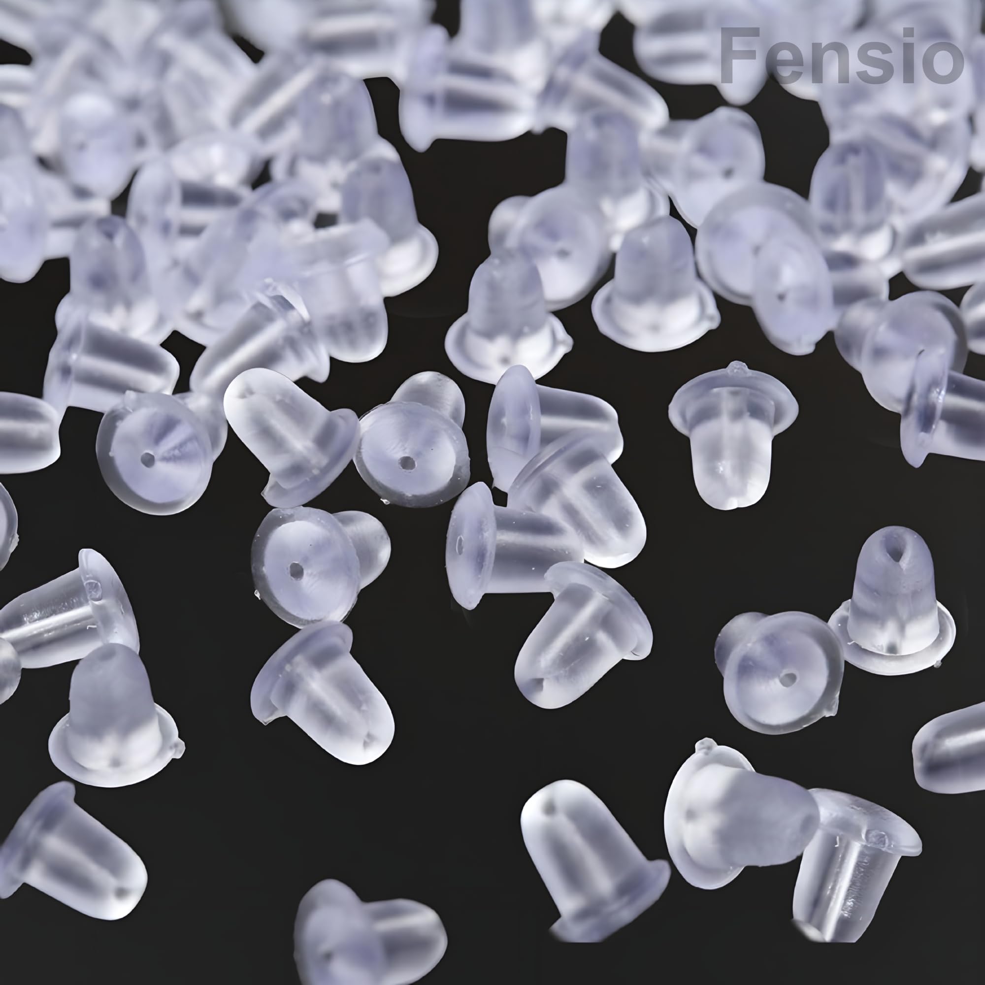 100Pc Soft Rubber Earring Back Stoppers | Invisible Silicone Push Back Buttons for Gold, Silver & Heavy Earrings | Bullet Clutch Stoppers with Secure Fit for Big Holes | Comfortable Anti-Loss Earring Locks for Women & Girls-image-45