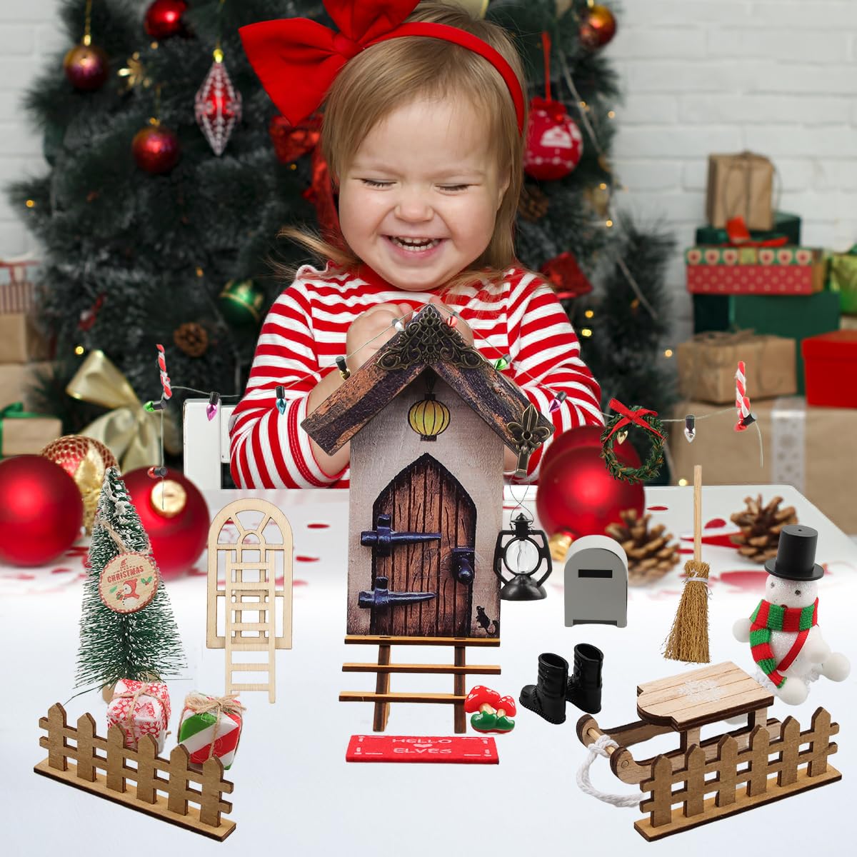 Lot De 11 Accessoires De Lutin - 1/12 - Accessoires De Maison De Po Miniature Ensemble De Cuisine Table Et Chaise Pou Amz B0cn19