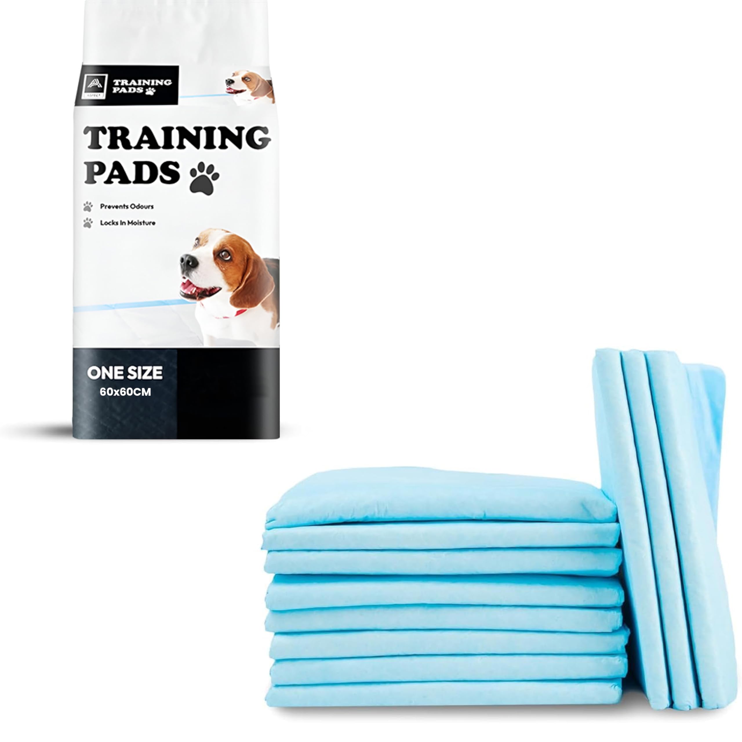 Puppy Pads Pack Of 50 (60 x 60cm) Super Absorbent Puppy Training Pads 6 Layer Design Disposable and Leak-Proof Dog Training Pads Large Size Dogs Training Pee Mats Dry Paws Quick Dry Dog Pads