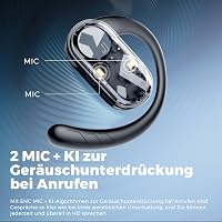 SoundPEATS Breezy Nyitott Fülű Bluetooth Fejhallgató 90° Állítható Füllel, 12mm Dupla Hangszóró, 40 Órás Üzemidő, AI Zajszűrés 6