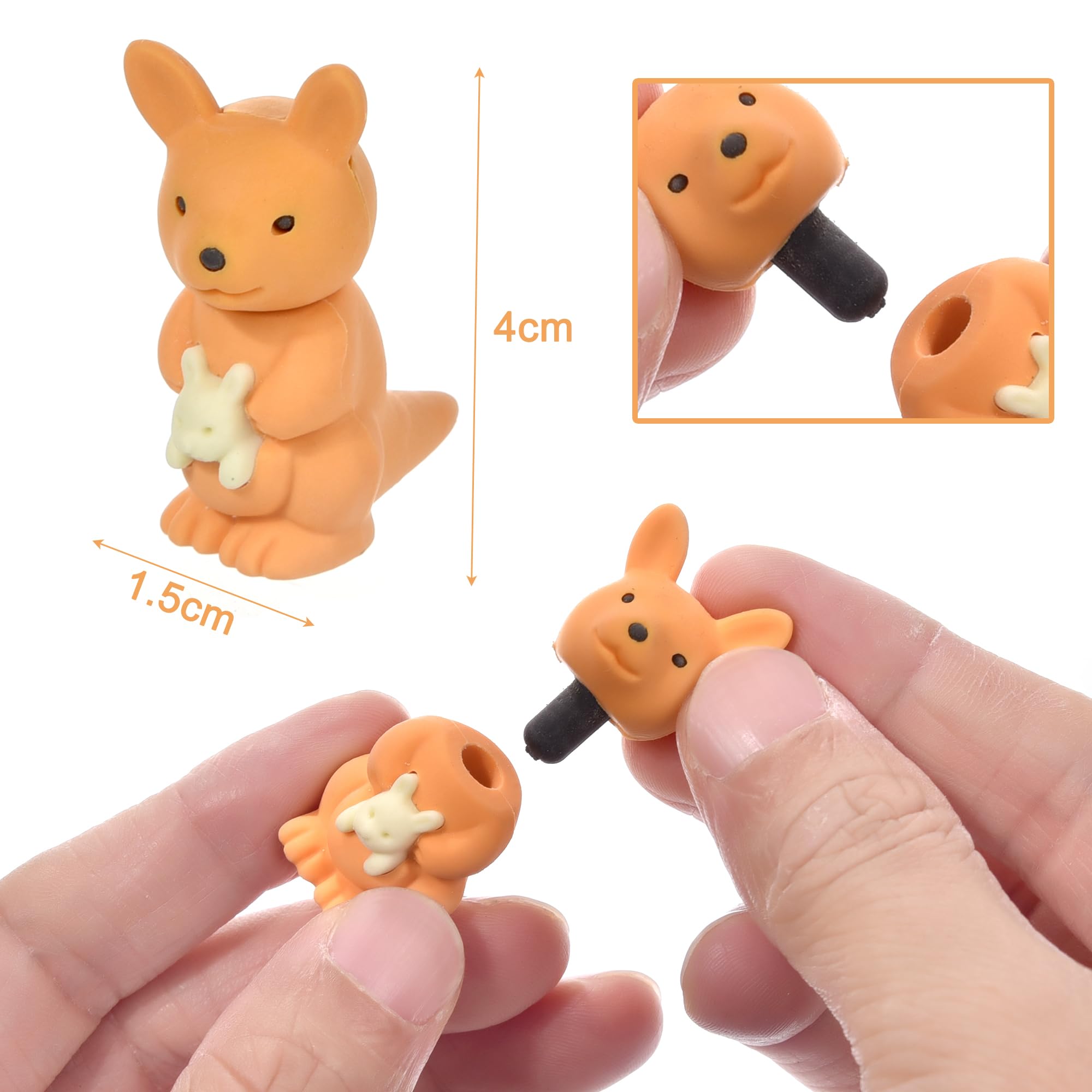28 Gommes Kawaii Animaux & Desserts - Gommes Crayon Enfants | Fournitures Scolaires Mignonnes | Cadeaux Anniversaire, Kermesse