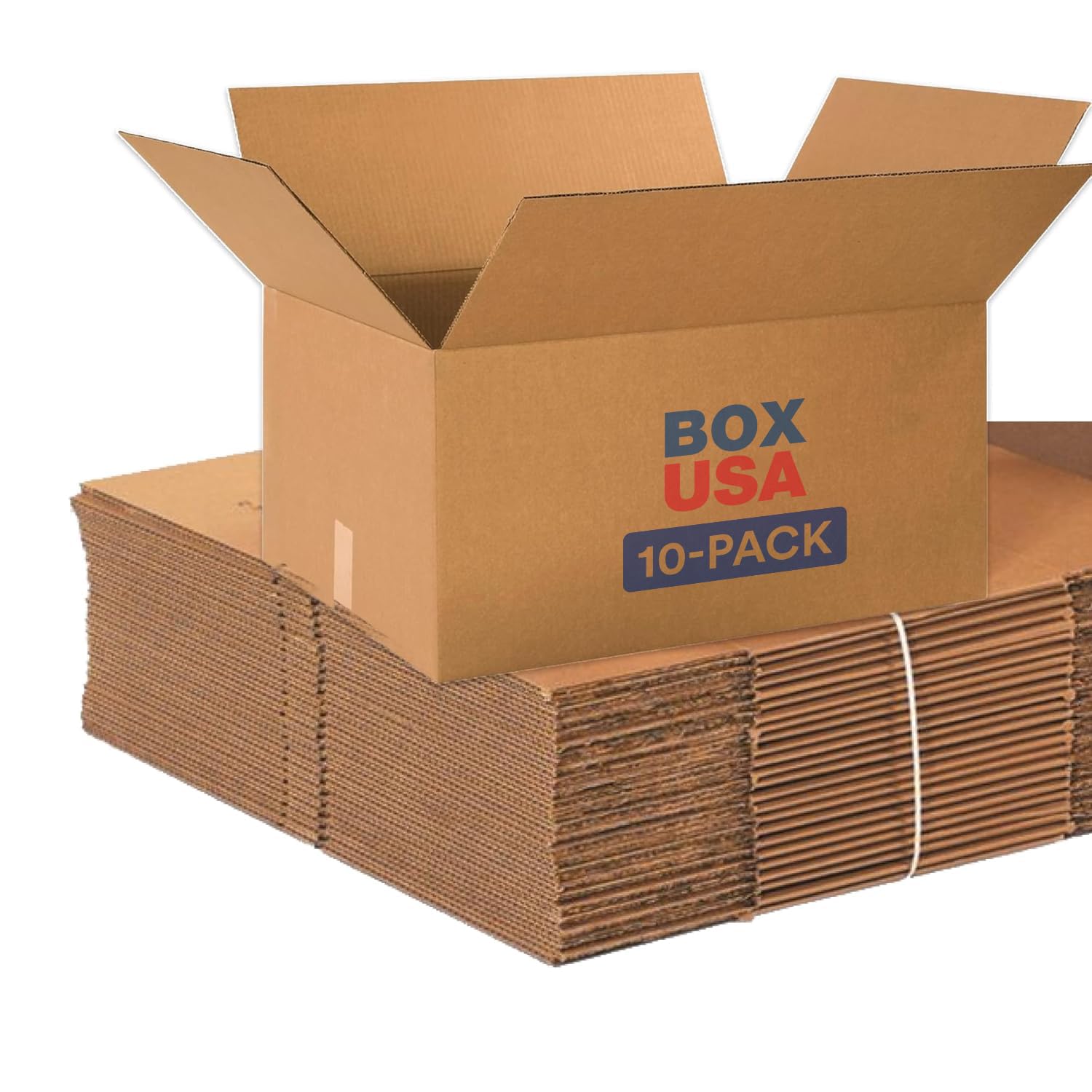 BOX USA Shipping Boxes 24"Lx18"Wx12"H 10-Pack Large Corrugated Boxes for Shipping, Packaging, Moving, Storage Box for Home or Business, Strong Wholesale Bulk Boxes