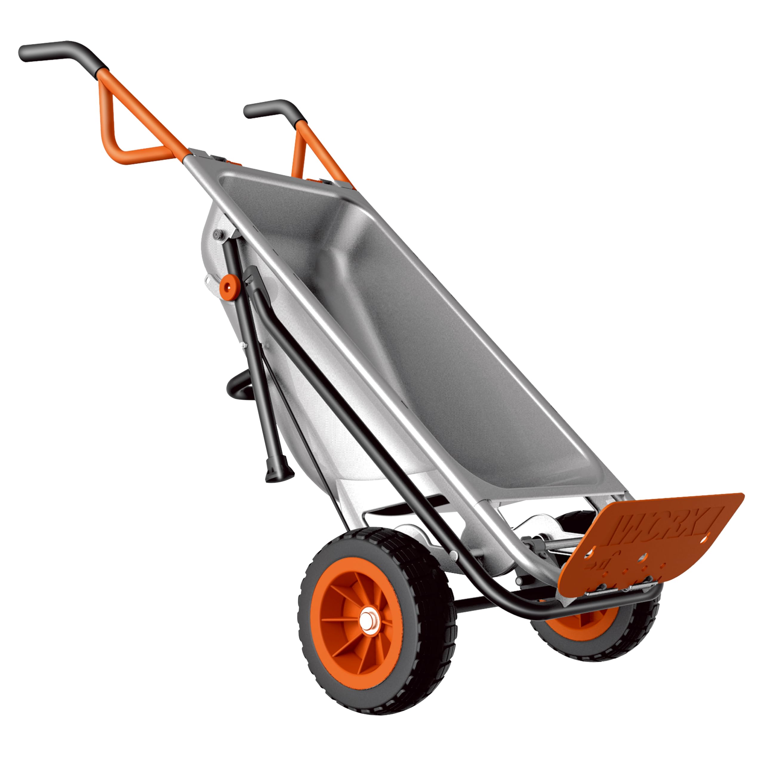 Worx WG050 Carriola Multifunzione a Due Ruote, Porta Sacchi, Porta Fusti, Trasporto Sassi, Trasporto Vasi, Capacità di Carico Max 136kg