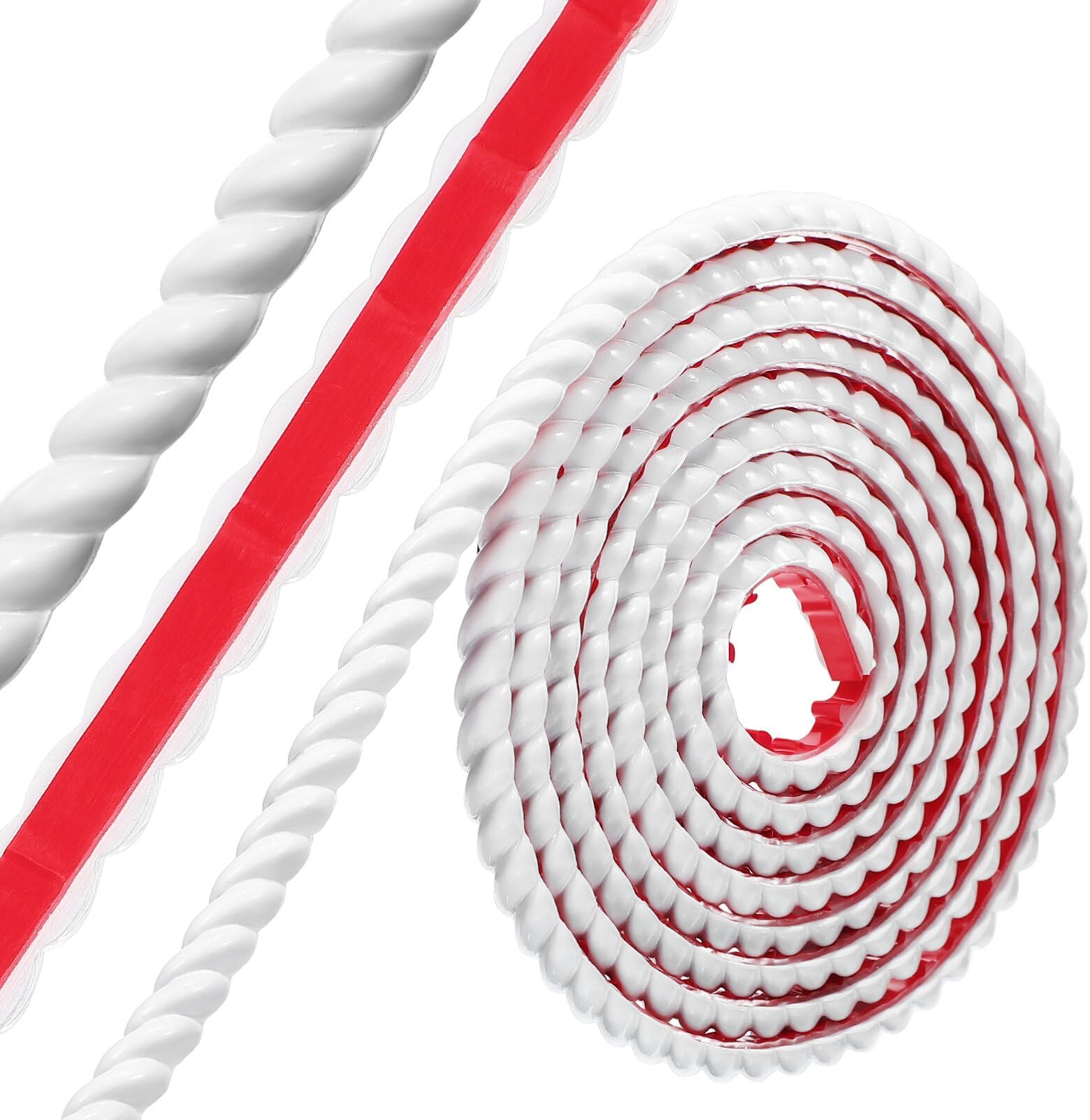 ULTECHNOVO 16.4Ft Flexible PVC Decorative Moulding Trim White Self Adhesive Edge Border for Walls Ceilings Furniture Mirror Frames 3D Soft Decorative Lines
