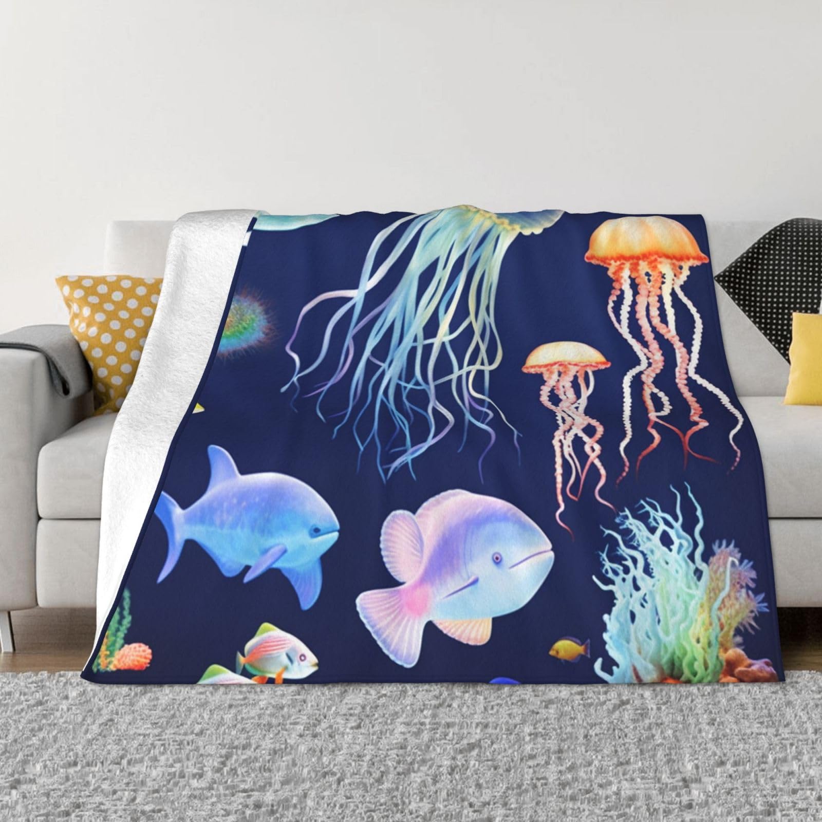 Couverture en micropolaire douce 152x127 cm pour lit et canapé