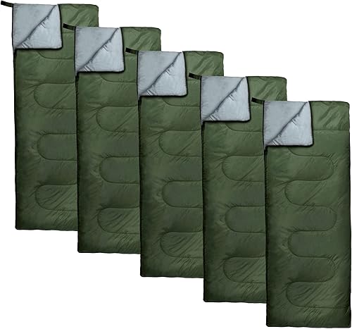 Miniatura 6 de Paquete de 20 sacos de dormir a granel sacos de dormir de sobre 4 estaciones cálidos o fríos ligeros para interiores y exteriores para adultos