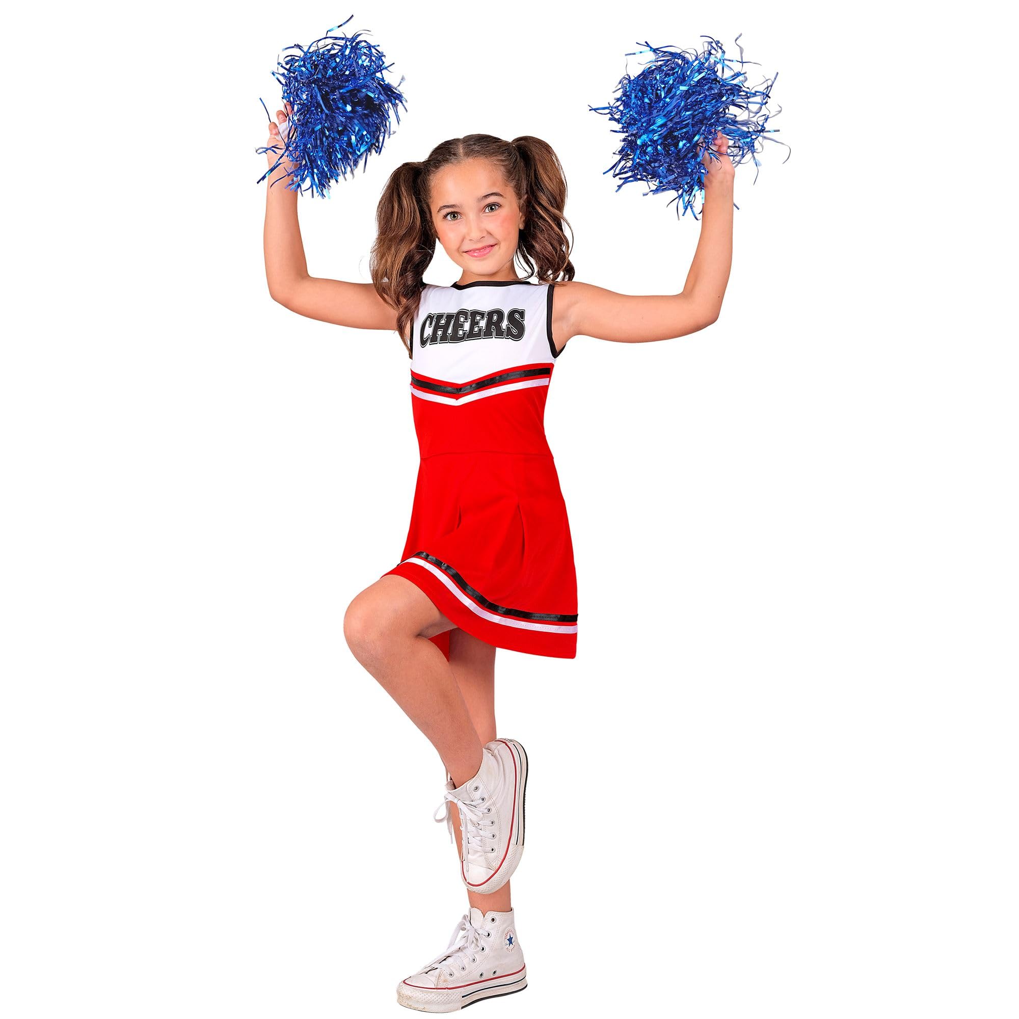 W WIDMANN MILANO Party Fashion - Kinderkostüm Cheerleader, Kleid, High School, Tänzerin, Karneval, Football Mottoparty