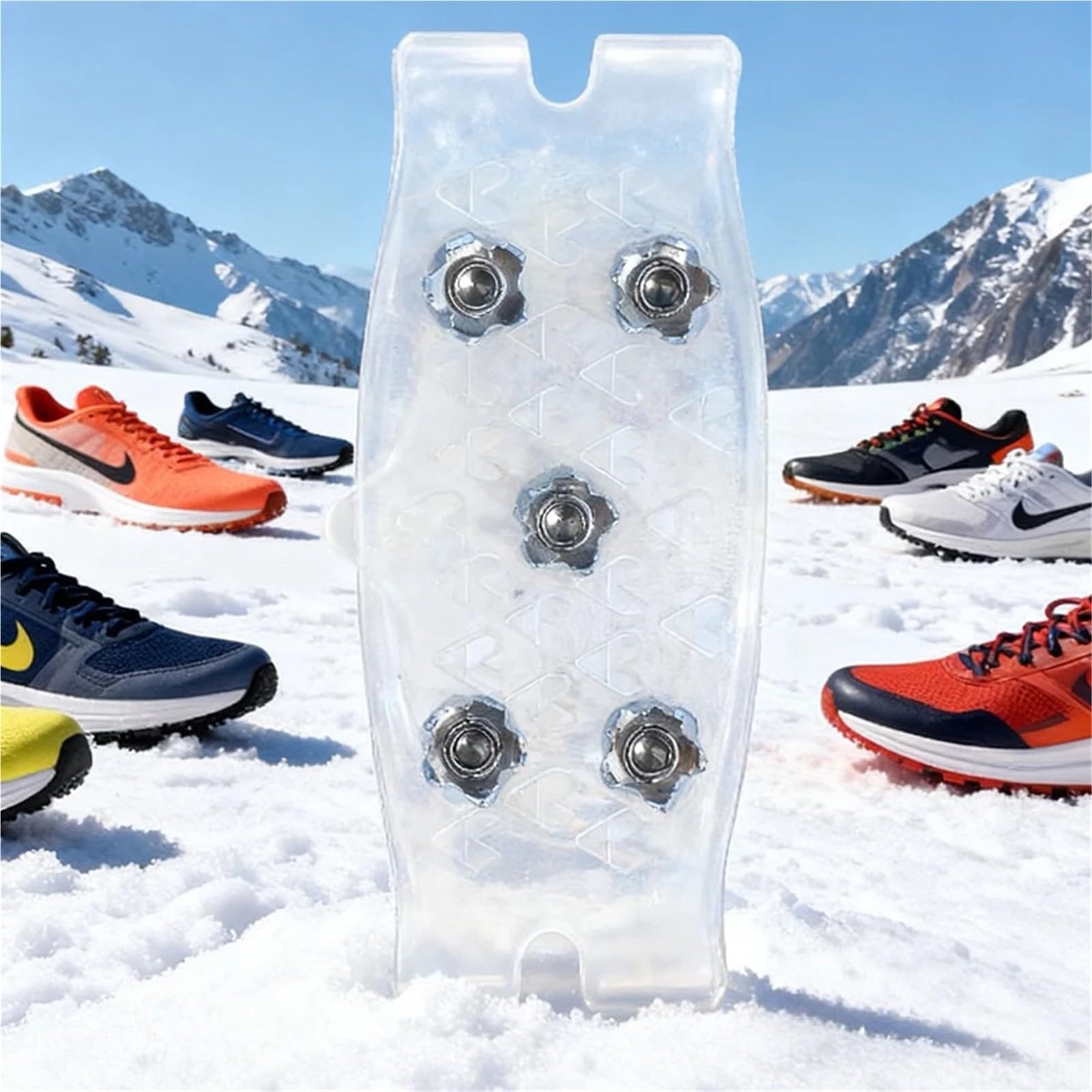 Anti-Rutsch-Spikes 5-Zahn-Eisgreiferspikes for Schuhe, Winter-Outdoor-Anti-Rutsch-Wandern, Bergsteigen, Schneesteigeisen