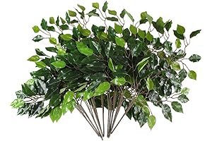 Premium GTIDEA 12 Pcs Artificial Ficus Tree Leaves