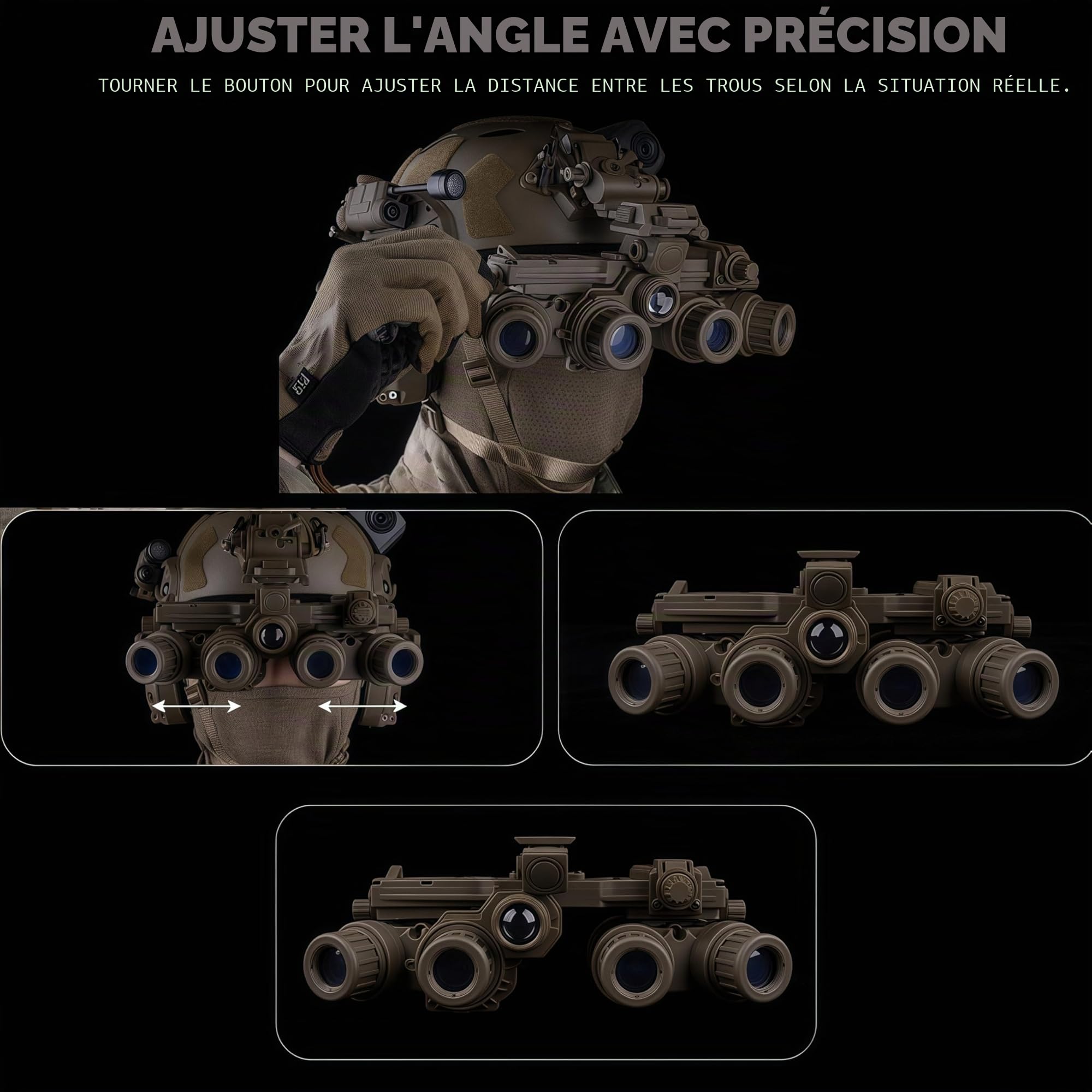 Casque Tactique G.PNVG18, Lunettes de Vision Nocturne, modèle avec boîtier de Batterie, modèle factice CS N.VG, Accessoires pour Casque de Chasse Rapide