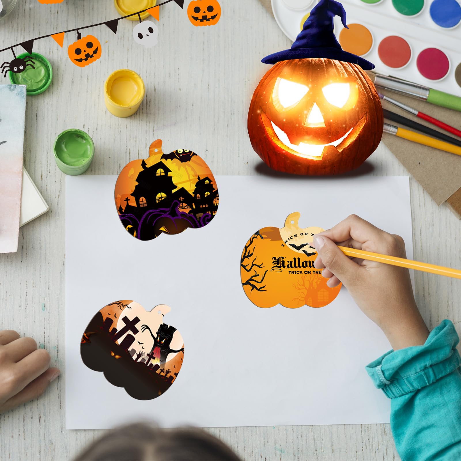Snapklik.com : 60 Pcs Pumpkin Wooden Cutouts Thanksgiving Unfinished ...