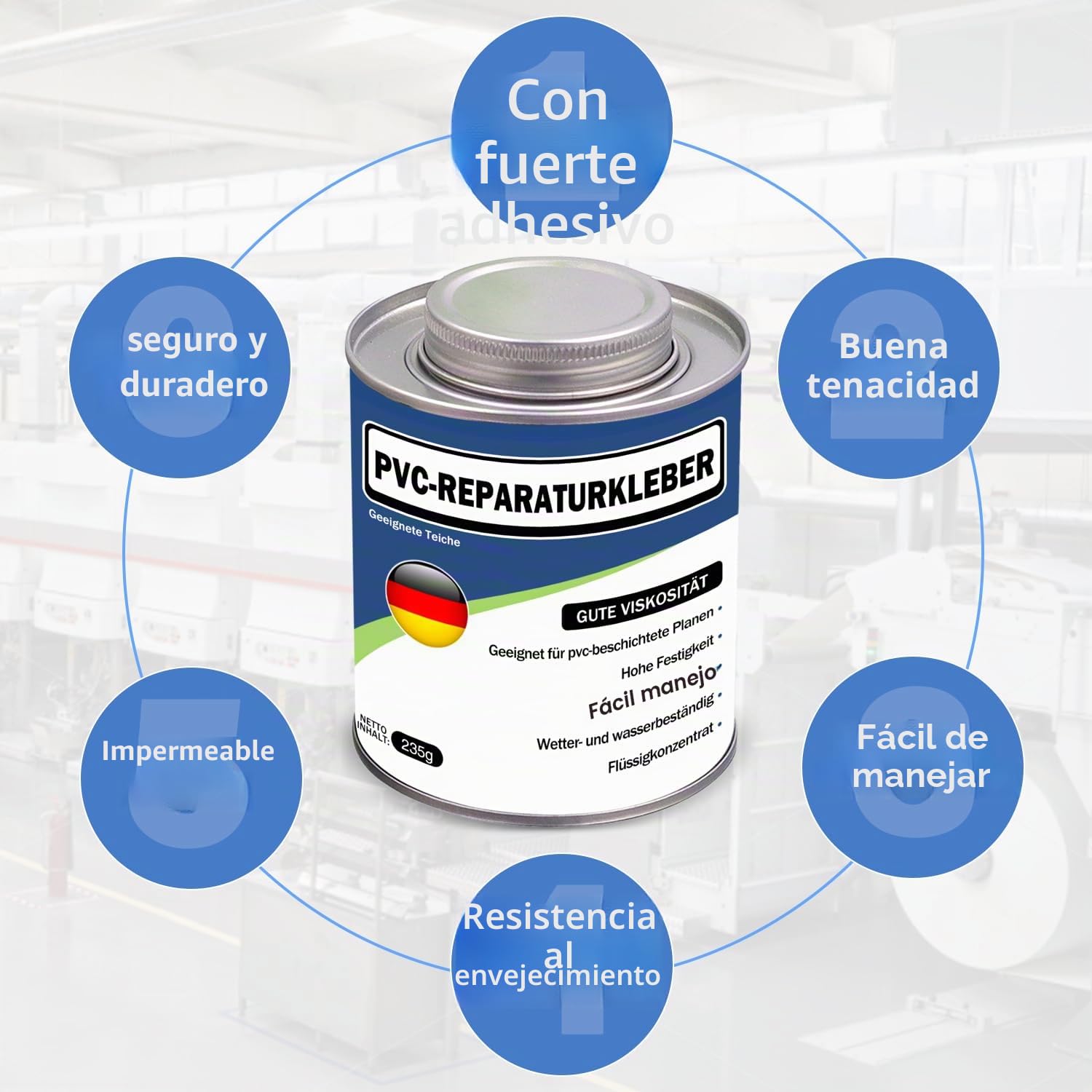 Pegamento para lona de tela de 235g, para PVC blando, resistente al agua, transparente, adhesivo de PVC para lonas de camiones, cubiertas de barcos, tiendas de campaña