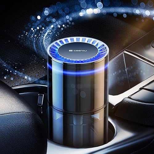 Ceeniu Ambientador grande para automóvil, 4.6 fl oz duran 6 meses, encendido/apagado automático, multimodo ajustable, larga duración, luz ambiental