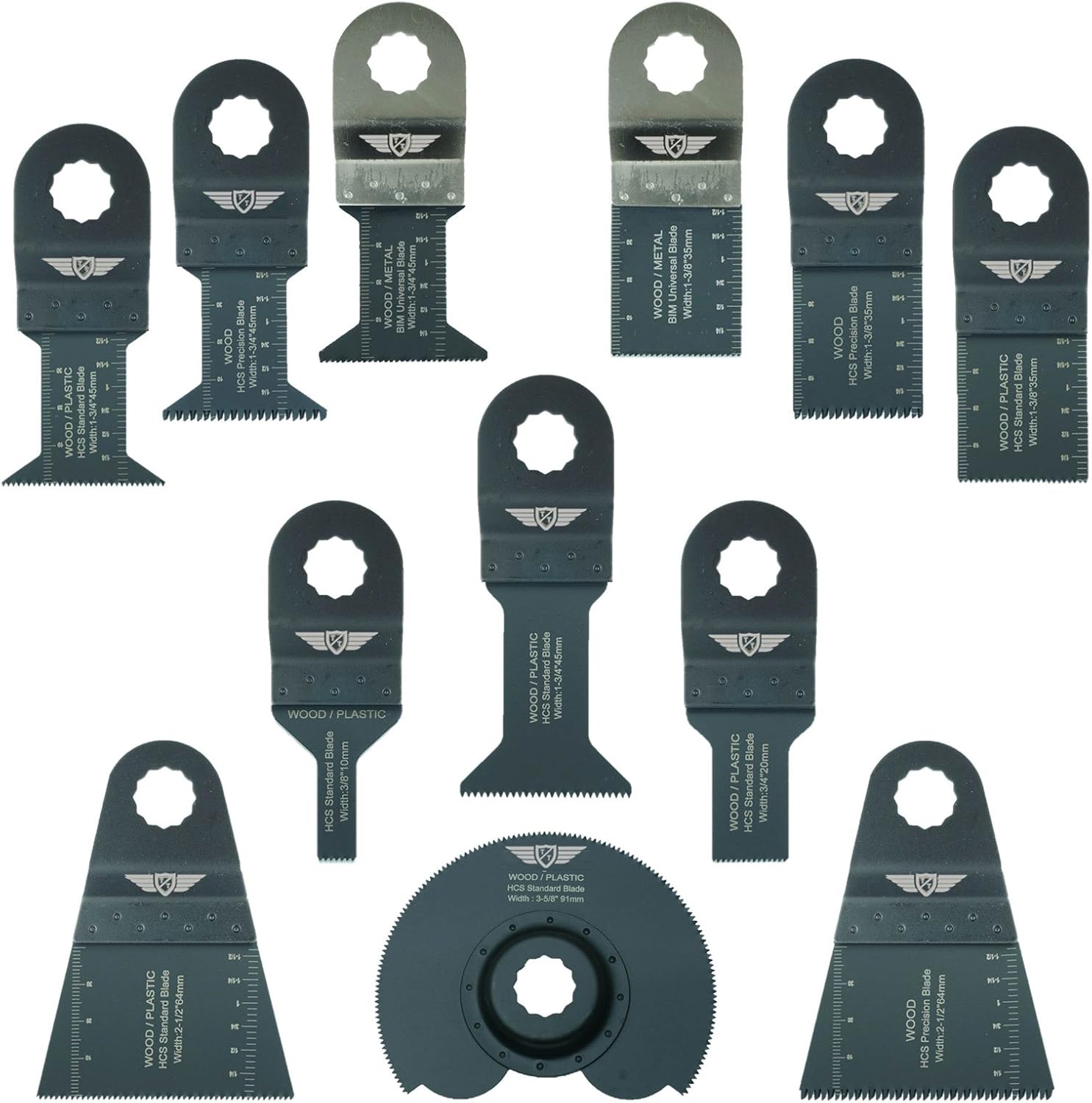 12 x TopsTools RVK12 Mix Blades Compatible with Draper MT250A 23038