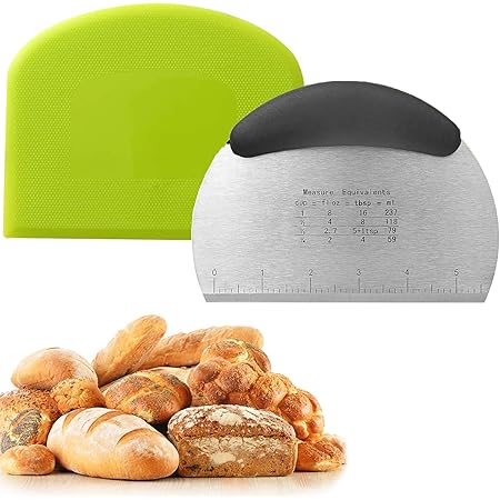 2 Raschietti Professionali Per Pasta In Acciaio Inox - Spatola Tagliaimpasto Per Pizza, Pane E Verdure