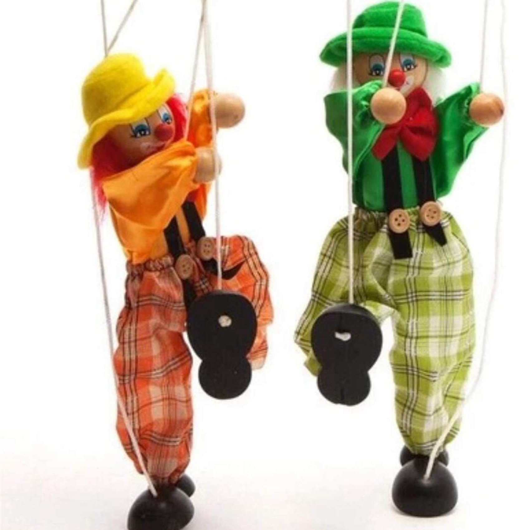 Paquete de 12 Juguetes de Marionetas de Payaso, Juguetes Creativos de Marionetas de Cuerda para Niños, Juguetes Interactivos para Padres e Hijos, Niños