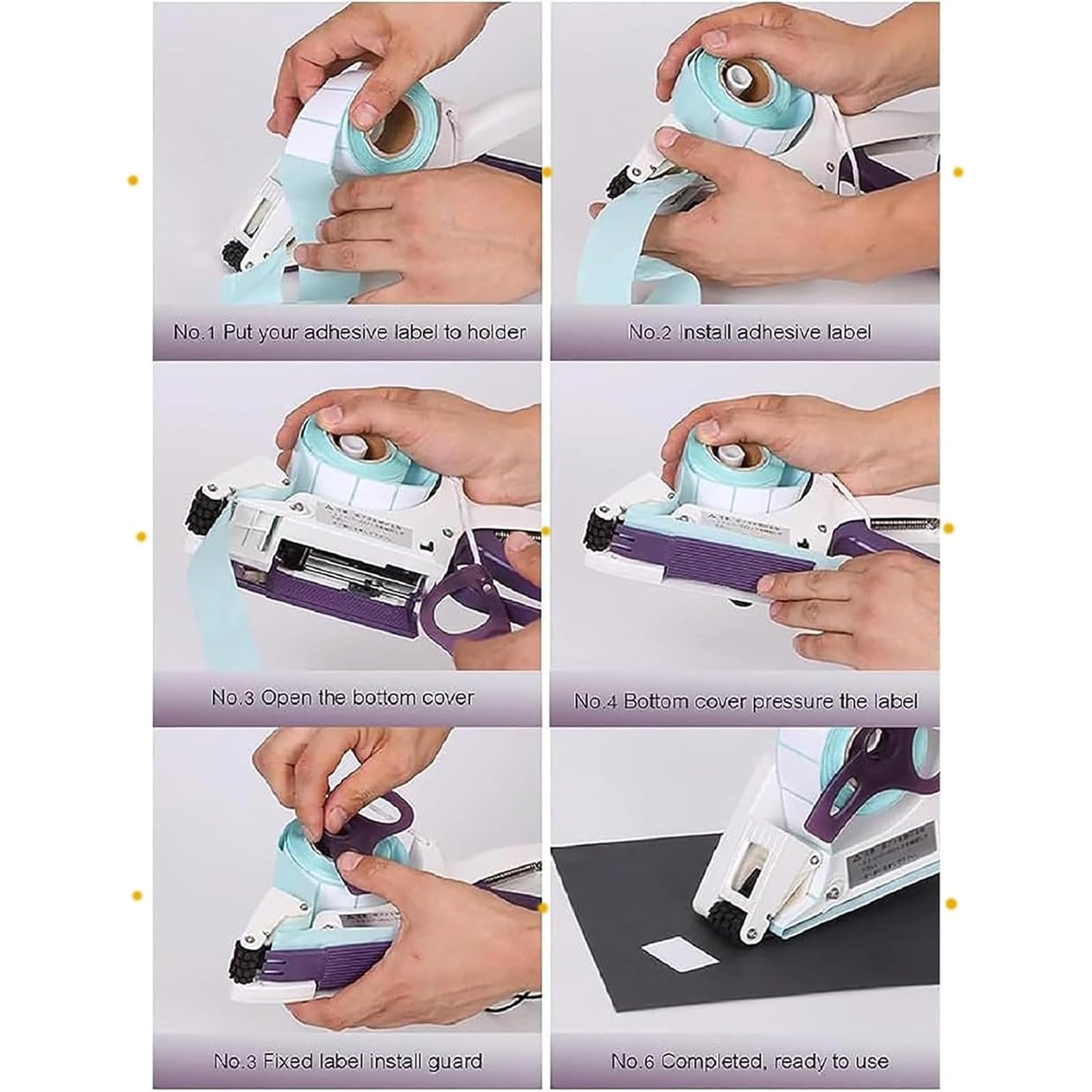 Macchina portatile dell'applicatore di etichette con larghezza regolabile per gli adesivi del codice a barre nei magazzini e nei supermercati
