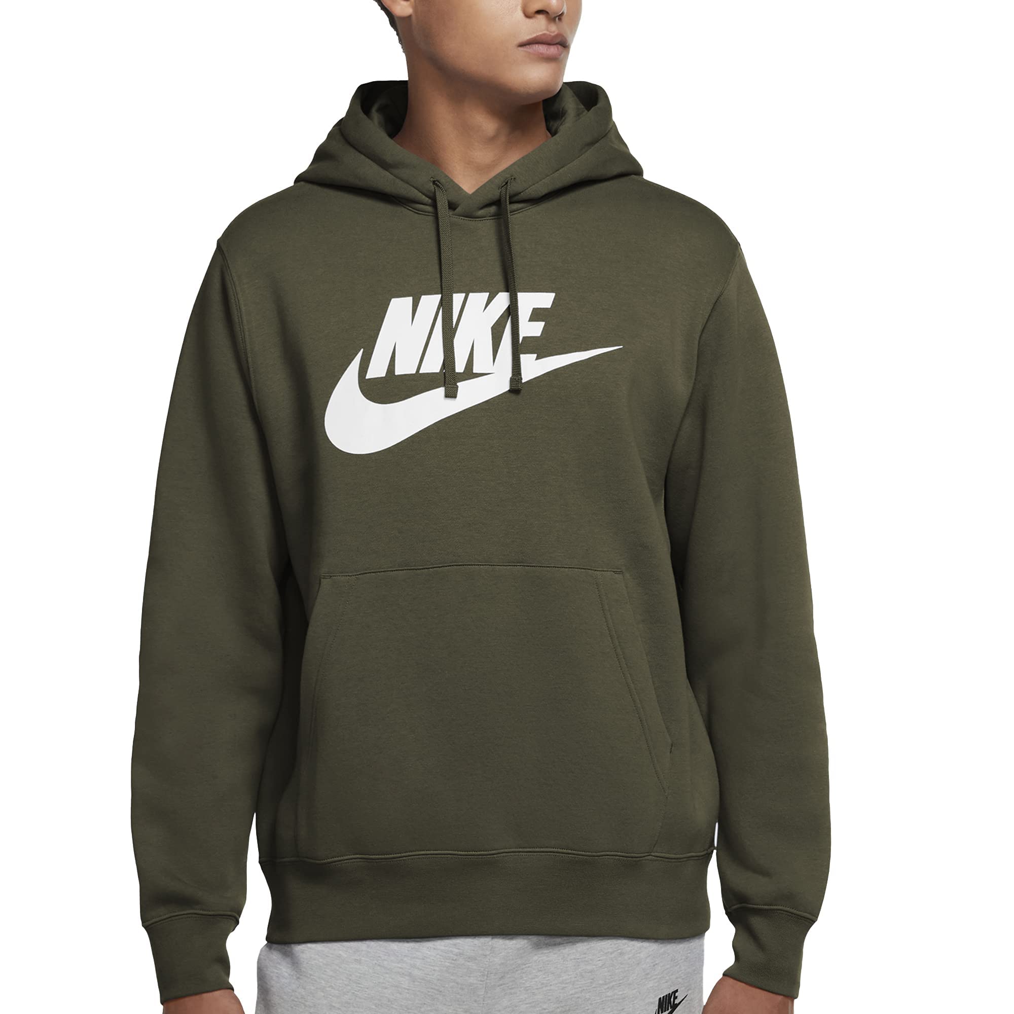 Nike Men's Rough Green/Rough Green Nsw Club Po Bb Gx Hooded Sweatshirt, S