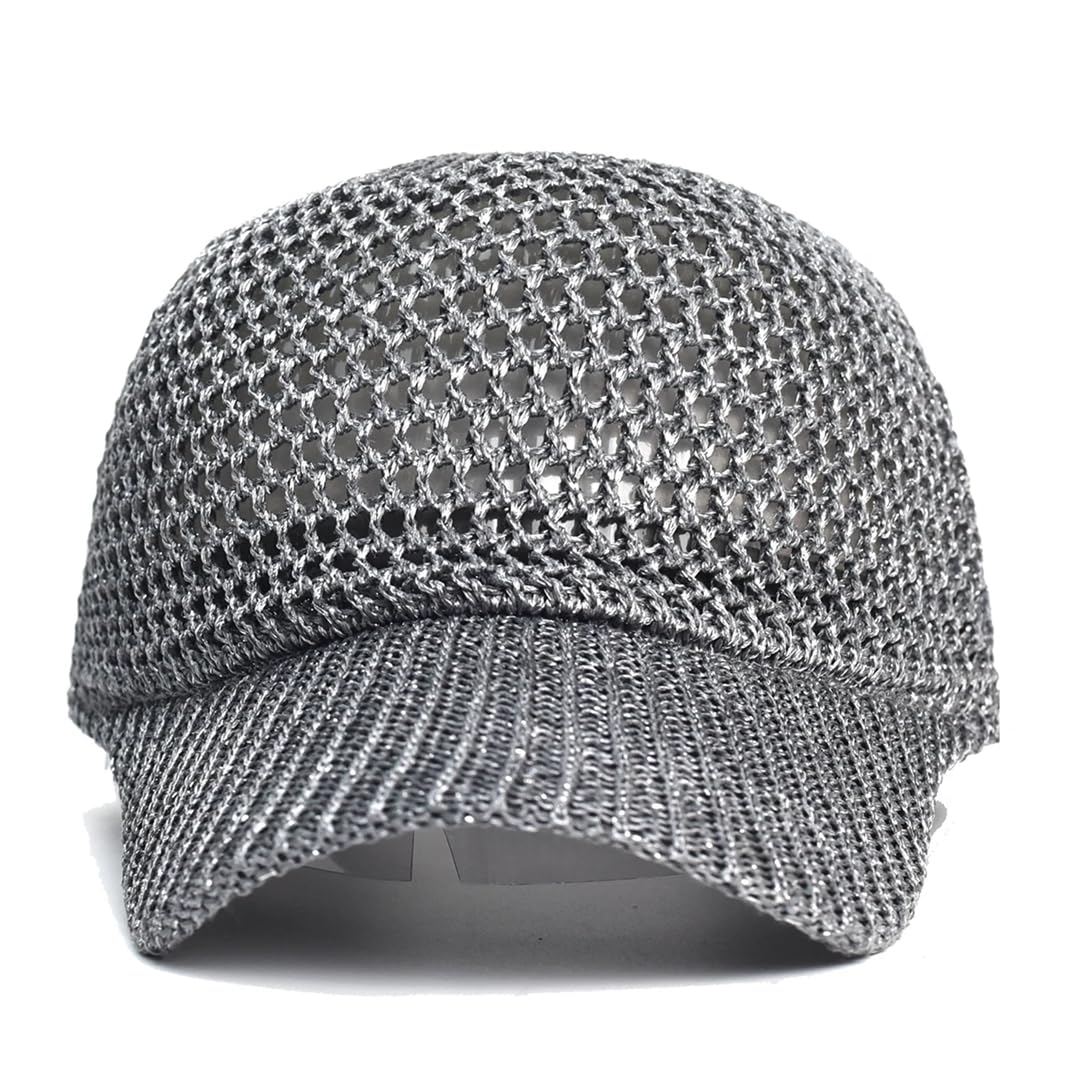 Disimlarl Cappello da baseball vuoto delle donne cappello maglia traspirante cappello maglia cappello maglia regolabile