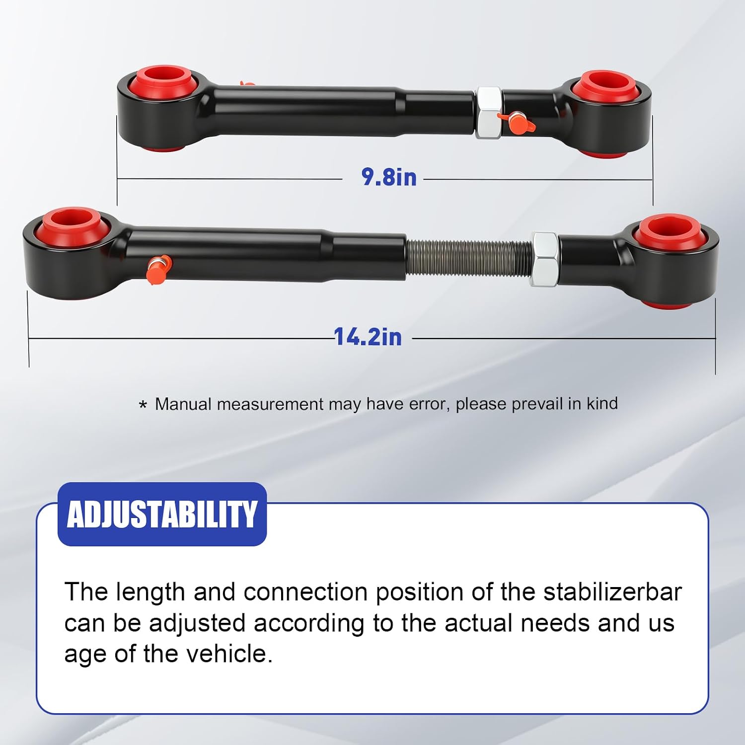 2.5" - 6" Lift Front Sway Bar Quicker Disconnect System for 1998-2006 Jeep Wrangler TJ & 1984-2001 Cherokee XJ, High Performance Off-Road Suspension Upgrade