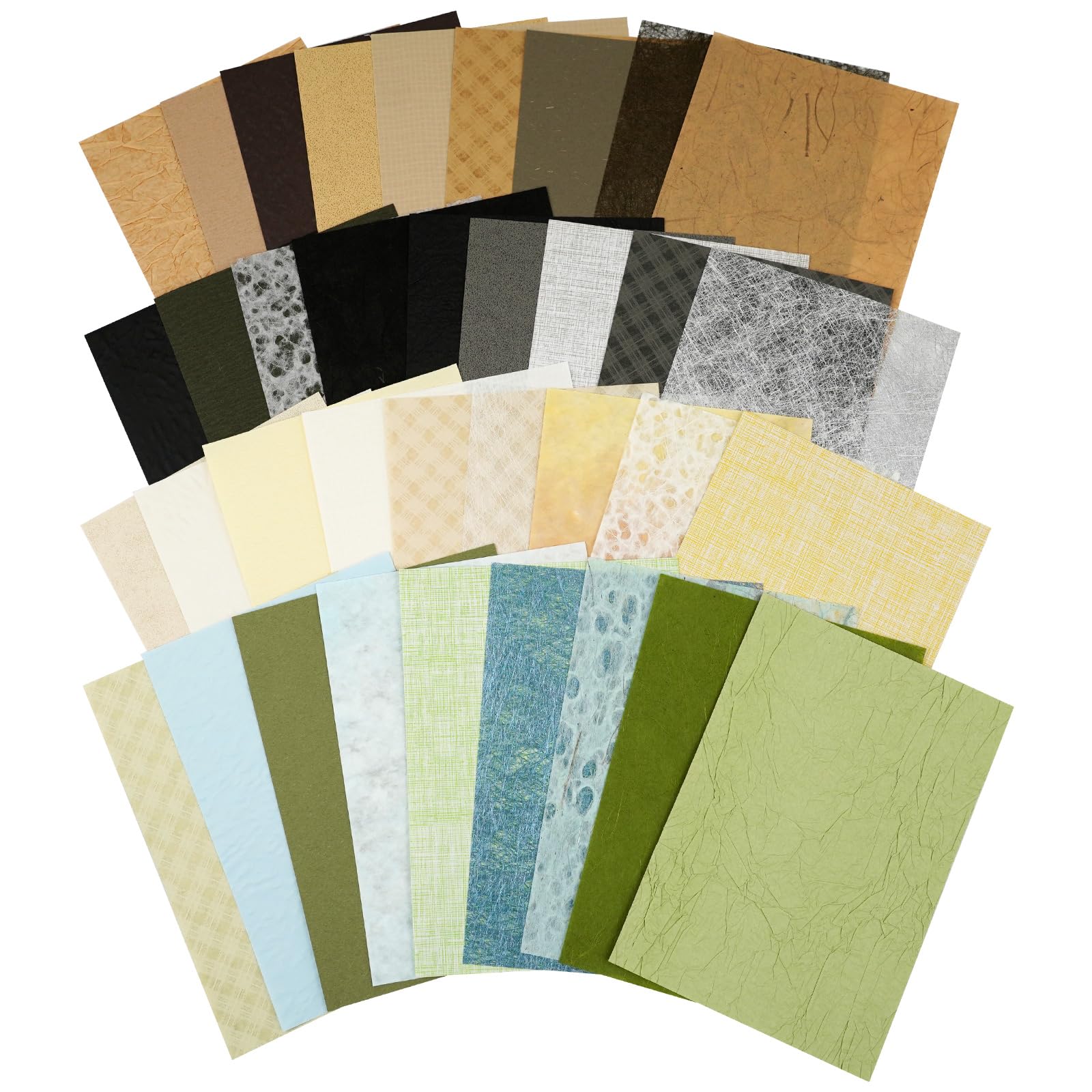 Moriquill 36PCS Vintage Textured Paper Set – Retro Scrapbook Paper Kit with Envelope for Junk Journaling Collage Journal Supplies DIY Crafts Decorative Sheets 8.3 x 5.8 in