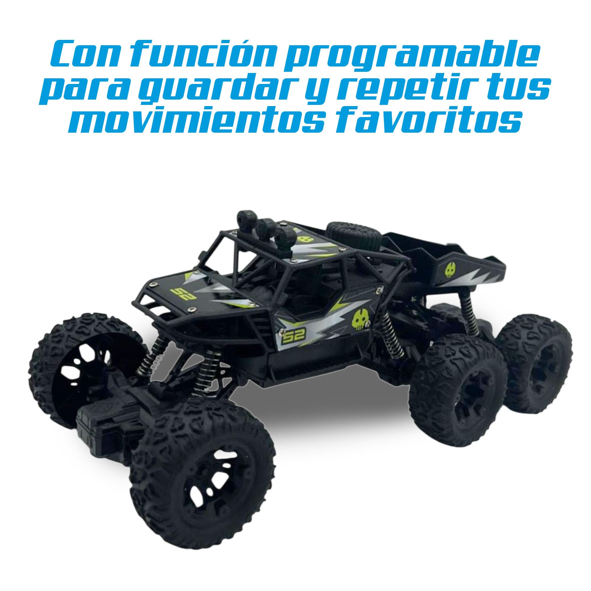 Bizak Cyclon Tierra Aire Vehículo RC 2 en 1, Despegue Automático y Maniobras Programables, Luces LED, Recargable, +5 años, (65430052)