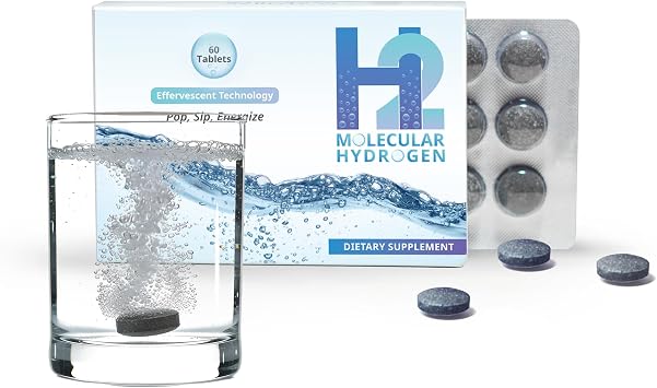 WELLNESS EXTRACT H2 Molecular Hydrogen Water Tablets with Magnesium 12 PPM Effervescent Hydrogen Tablets for Drinking Water, Supports Hydration, Energy & Metabolism, Unflavored, 60 Tablets