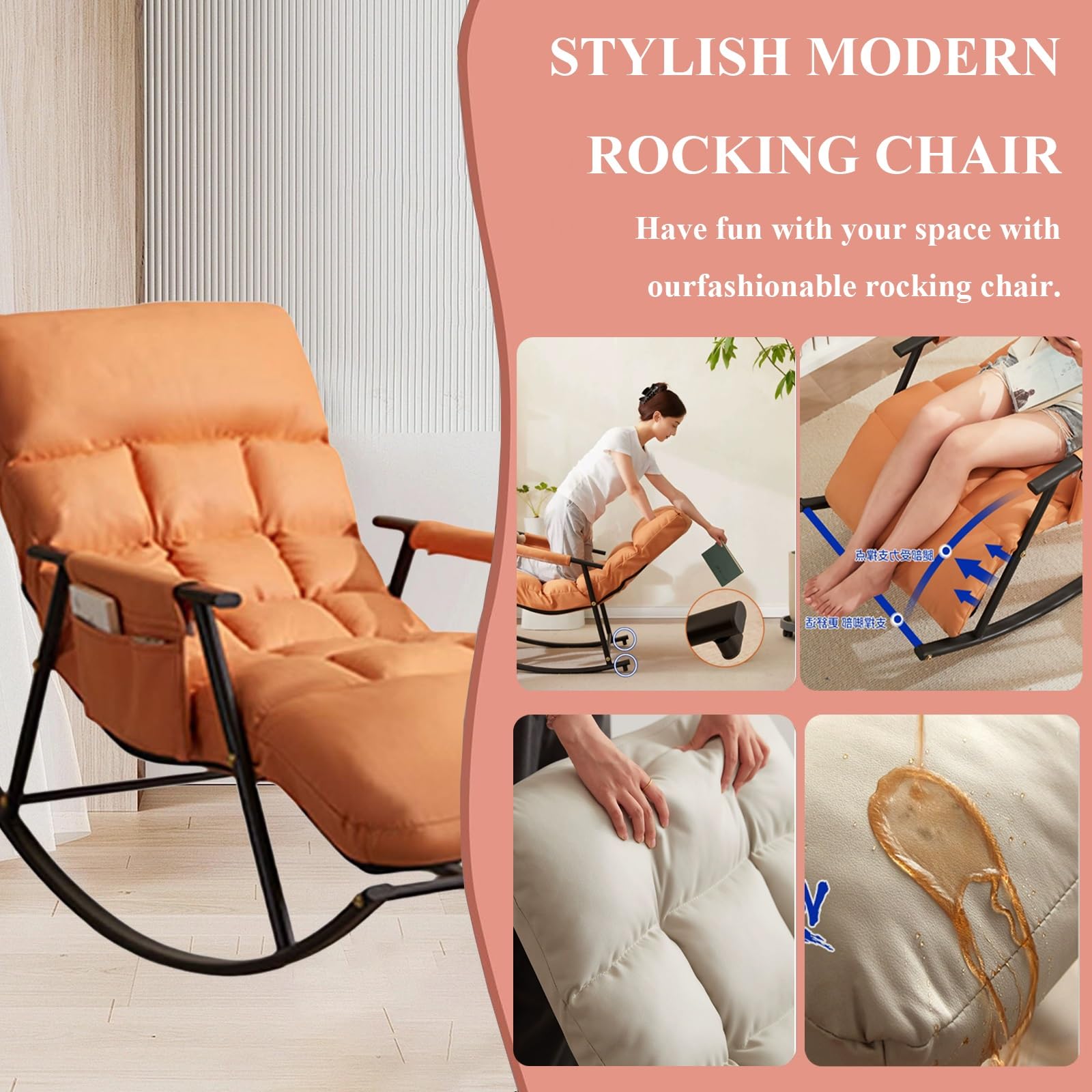 Sillon Relax,sillones Para El Salón,butacas De Salon,mecedora Lactancia,Mecedora Ajustables En Seis Posiciones,sillon Lectura,sillones,sillón Relax,butaca Dormitorio,silla Dormitorio,sillones Relax (