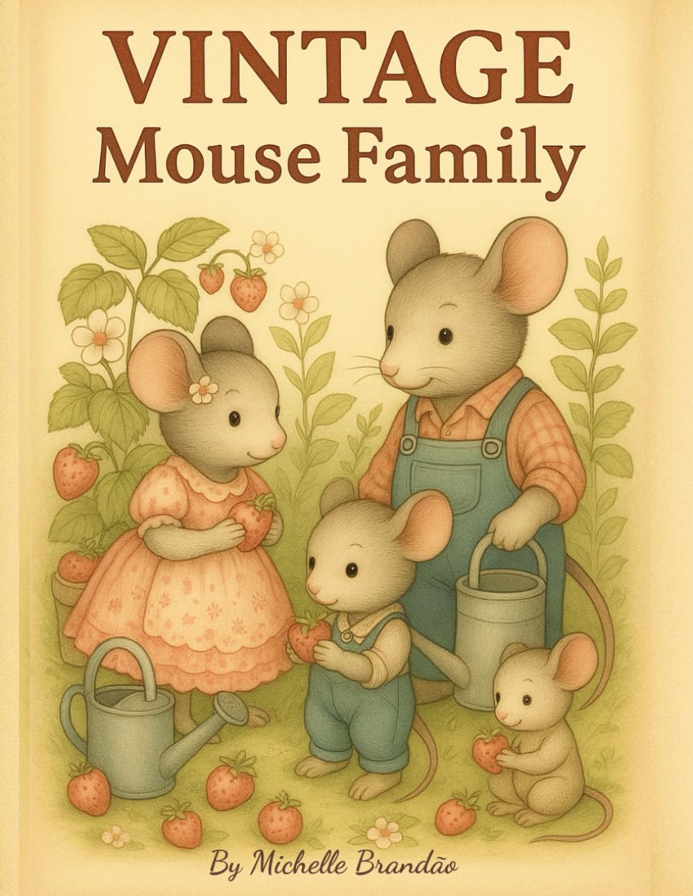 Vintage Mouse Family Coloring Book: Sweet and Whimsical Scenes from a Tiny Vintage World