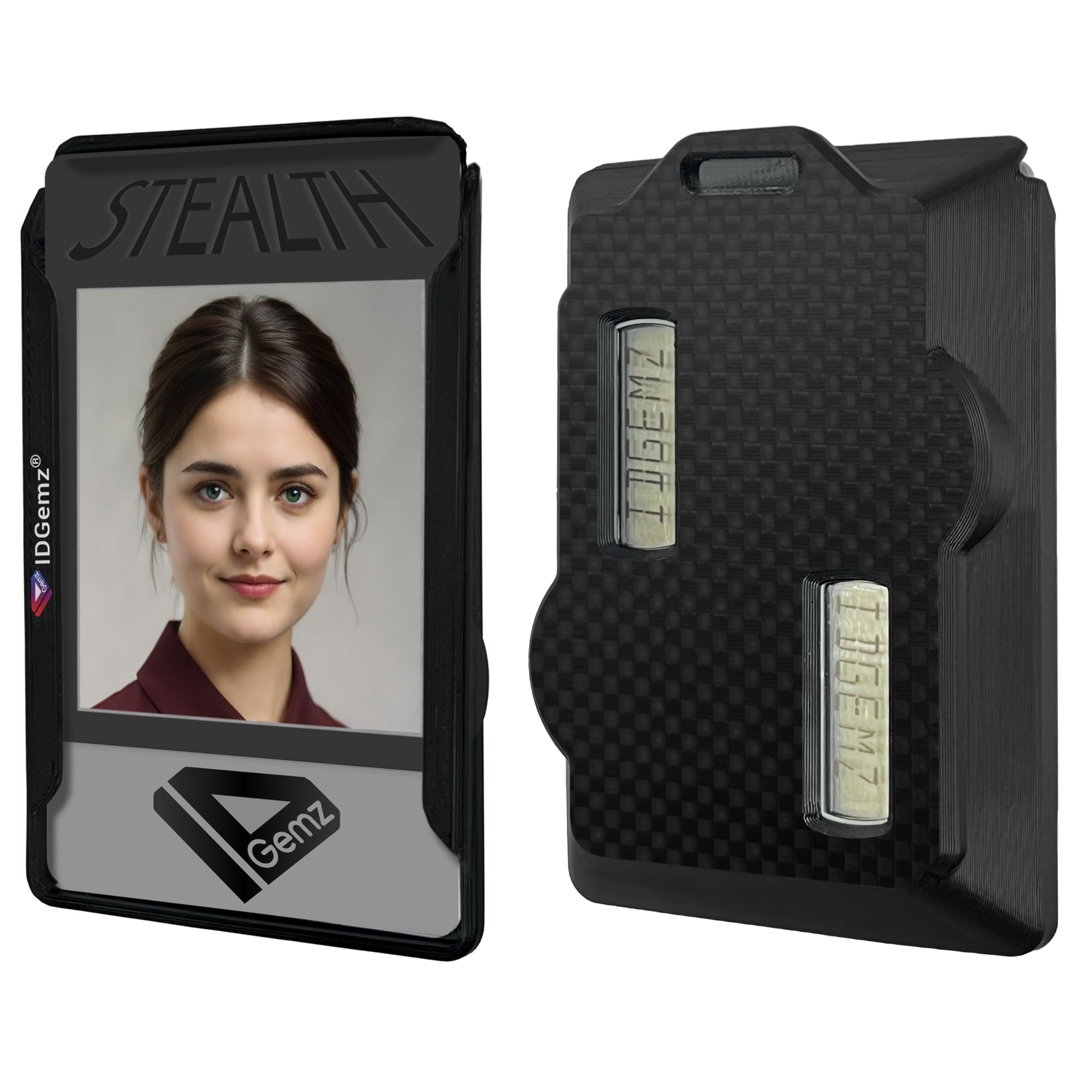 Photo 1 of **FOR PARTS ONLY/MISSING PIECES*** IDGemz Badge Holder for RSA SecurID Tokens - Stealth Black - Holds up to 4 Badges (Holds 2 Tokens)