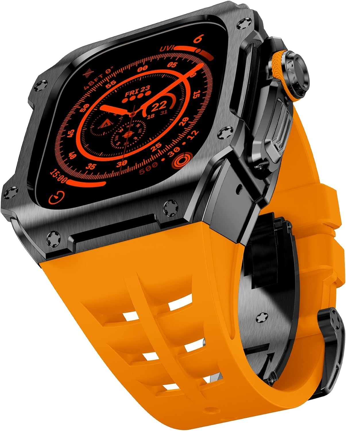 Correa de reloj de goma de 49 mm compatible con Apple Watch Ultra 2 serie 7