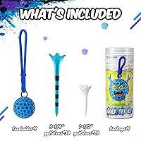 Vista 7 de Tees de golf profesionales de plástico Full Choice, paquete de 100 (3-1/4" o 2-3/4"), durabilidad y estabilidad mejoradas, diseñados para minimizar