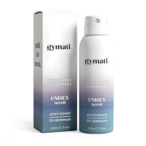 Gymati Desodorante natural Spray corporal libre de aluminio para hombres y mujeres