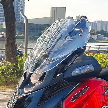 Windshield Windscreen For XMAX 300 X MAX300 X-MAX-300 Tech MAX 2025-2026 Durable Scratch Resistant Shield Optimal Airflow Management Reduces Rider Wind Fatigue Enhanced Long Distance Comfort Clear