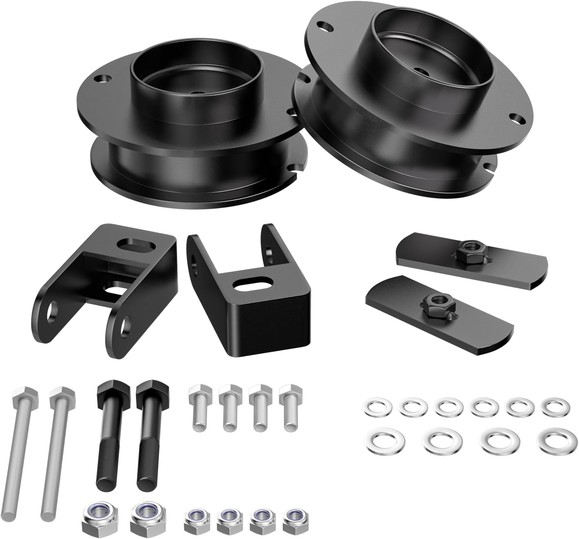 FLYCLE 2'' Front Leveling Kit for 2014-2023 Ram 2500 4WD, 2013-2023 Ram 3500 4WD, 2 inch Leveling Lift Kits Spring Strut Spacers with Shock Relocation Brackets Compatible with Ram 2500 3500 4WD