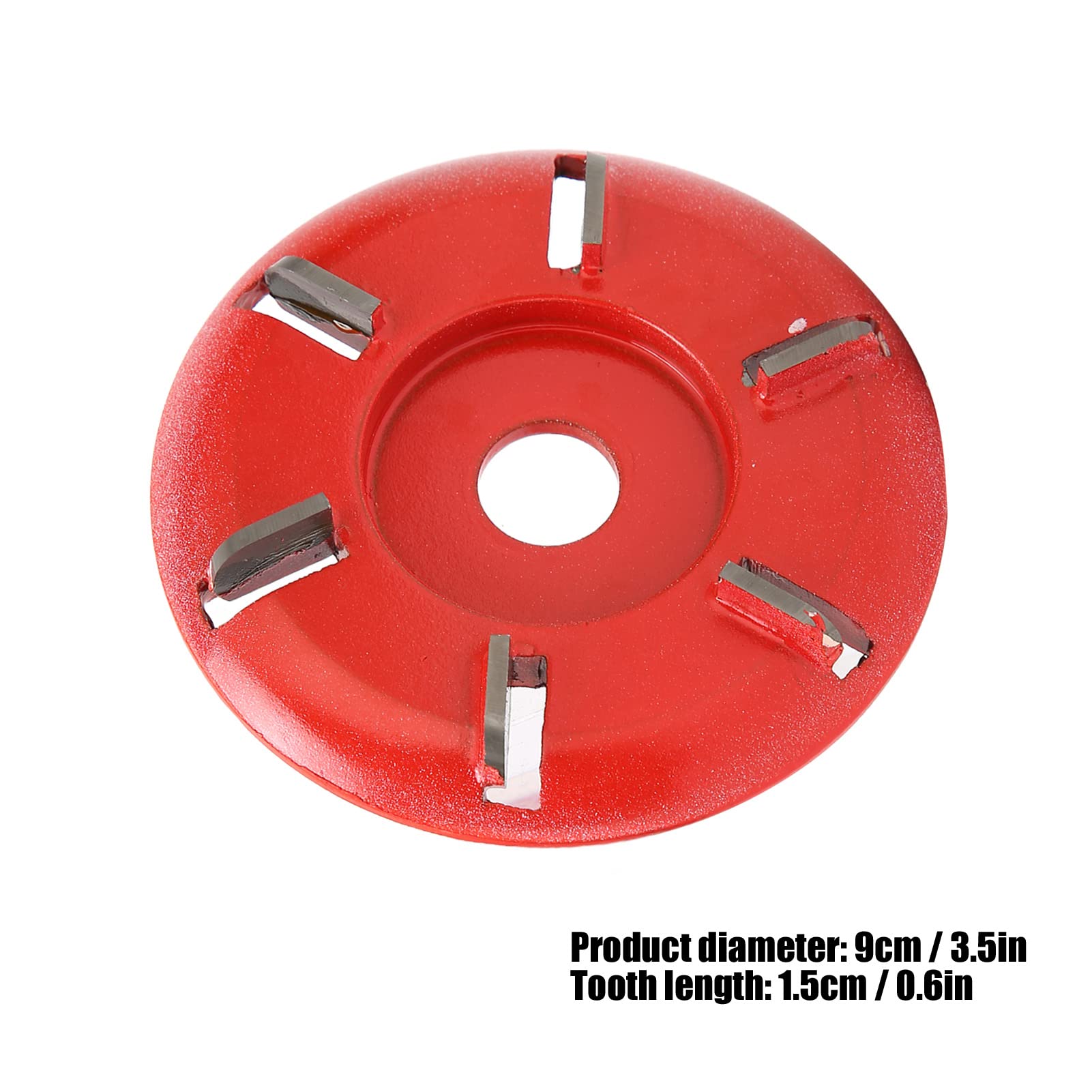 Muela para Forma a Madera, Muela Abrasiva para Madera, Disco Abrasivo para Tallar Madera de 6 Dientes, Accesorios para Amoladora de 9 Cm/3,5 Pulgadas