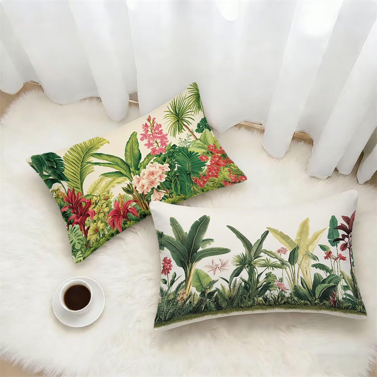 Federe Cuscino 60x80 Set di 2, Crema Federe Cuscini Divano Lino, Rettangolari Copricuscini 60x80cm Con Cerniera Invisibile, Copricuscino per Camera Letto Casa Decorazioni Regalo, Semplice kj-7344