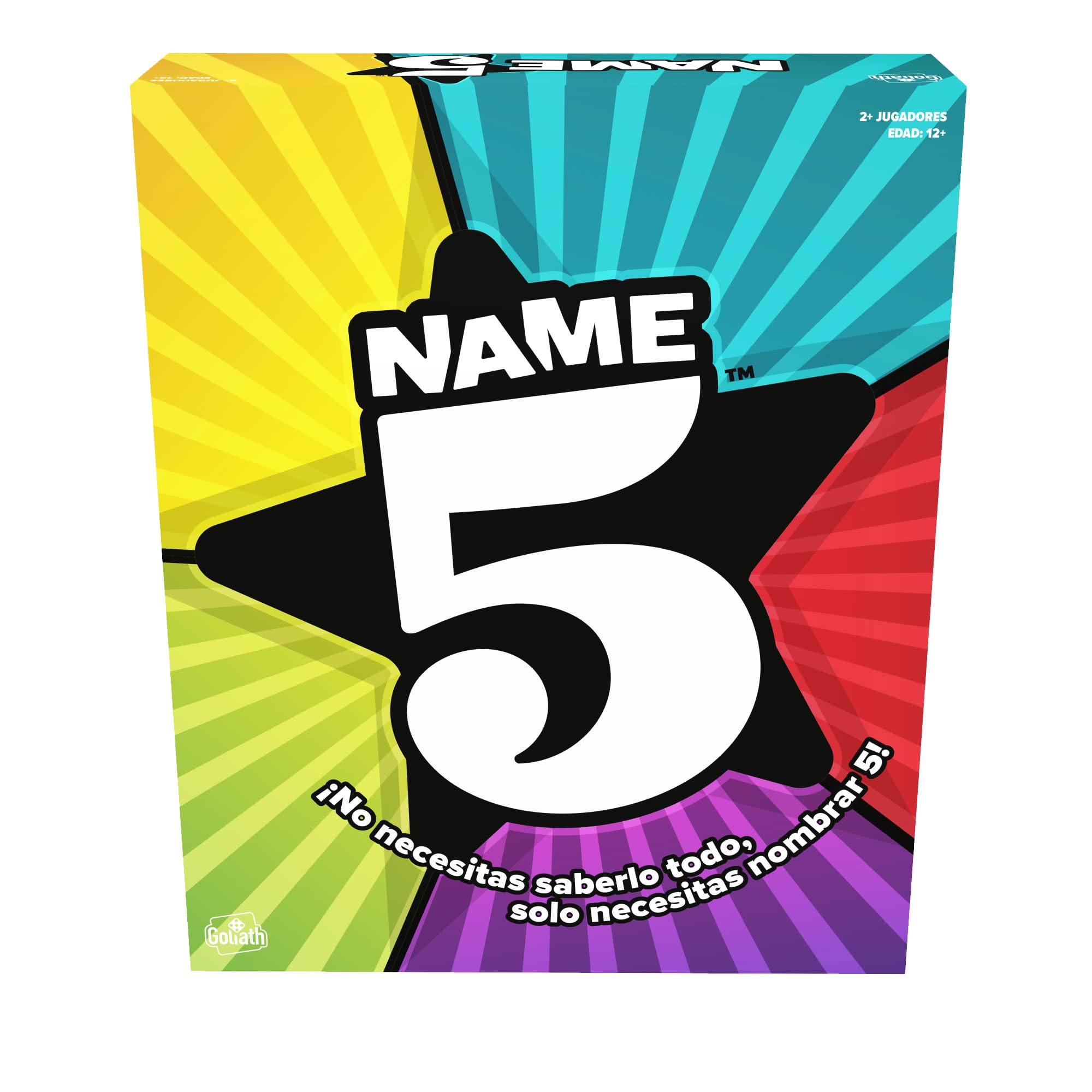 Name 5, Juego de Mesa, Juego de Cartas y Juego Familiar, a Partir de 12 años, Edición española, Goliath